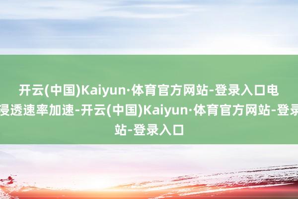 开云(中国)Kaiyun·体育官方网站-登录入口　　电动车浸透速率加速-开云(中国)Kaiyun·体育官方网站-登录入口