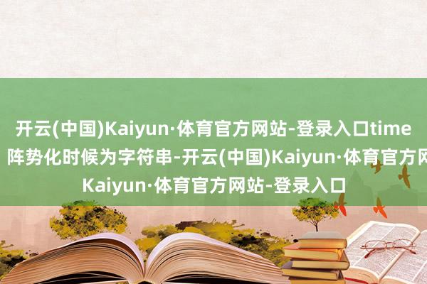 开云(中国)Kaiyun·体育官方网站-登录入口time.strftime():阵势化时候为字符串-开云(中国)Kaiyun·体育官方网站-登录入口