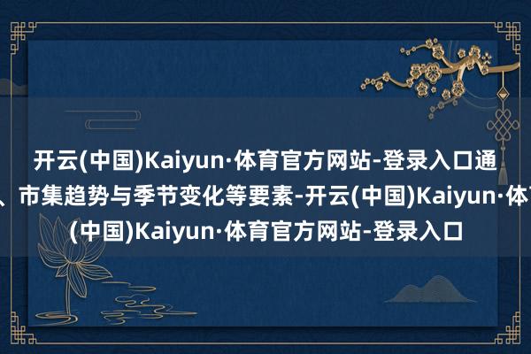 开云(中国)Kaiyun·体育官方网站-登录入口通过整合历史销售数据、市集趋势与季节变化等要素-开云(中国)Kaiyun·体育官方网站-登录入口