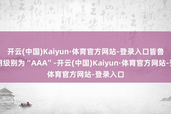 开云(中国)Kaiyun·体育官方网站-登录入口皆鲁转债信用级别为“AAA”-开云(中国)Kaiyun·体育官方网站-登录入口