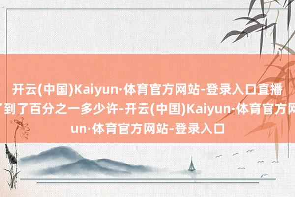开云(中国)Kaiyun·体育官方网站-登录入口直播的收视率临了到了百分之一多少许-开云(中国)Kaiyun·体育官方网站-登录入口