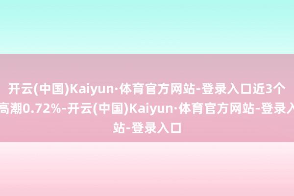开云(中国)Kaiyun·体育官方网站-登录入口近3个月高潮0.72%-开云(中国)Kaiyun·体育官方网站-登录入口