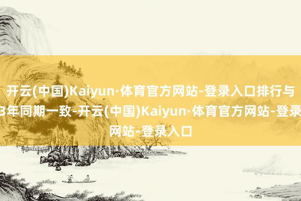 开云(中国)Kaiyun·体育官方网站-登录入口排行与2023年同期一致-开云(中国)Kaiyun·体育官方网站-登录入口