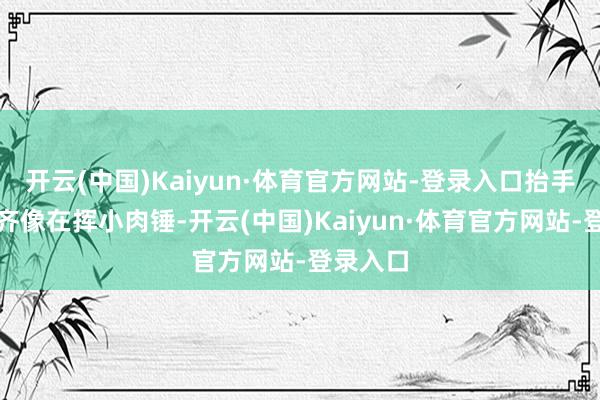 开云(中国)Kaiyun·体育官方网站-登录入口抬手打呼叫齐像在挥小肉锤-开云(中国)Kaiyun·体育官方网站-登录入口