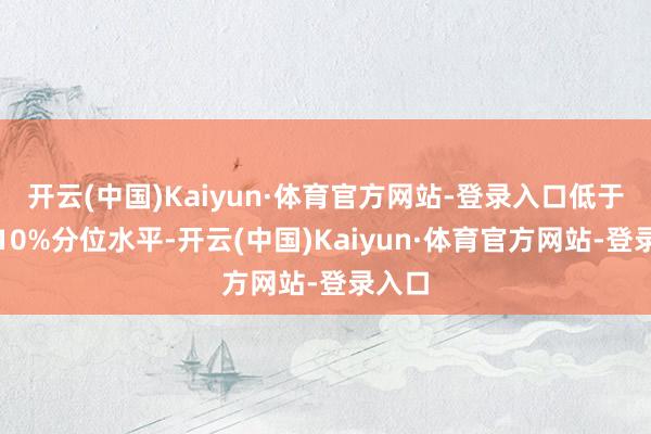 开云(中国)Kaiyun·体育官方网站-登录入口低于历史10%分位水平-开云(中国)Kaiyun·体育官方网站-登录入口