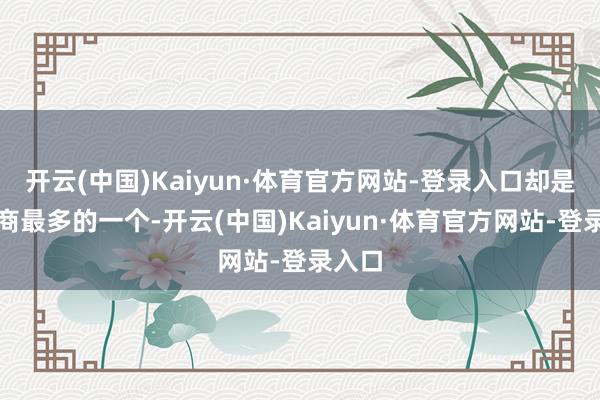开云(中国)Kaiyun·体育官方网站-登录入口却是被筹商最多的一个-开云(中国)Kaiyun·体育官方网站-登录入口